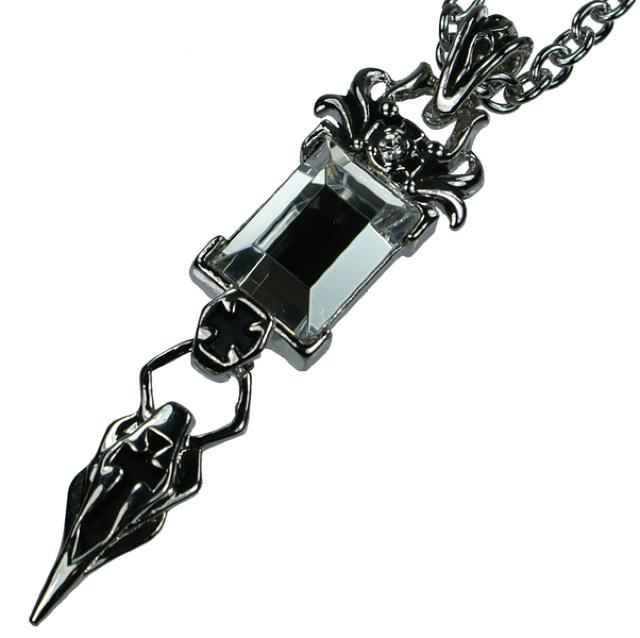 CZクリアーソードマークネックレス ペンダント トップ チェーン ストーン かっこいい エクスカリバー 聖剣 透明 シルバー < 男性アクセサリー/時計  CZクリアーソードマークネックレス ペンダント トップ チェーン ストーン かっこいい エクスカリバー 聖剣 透明 シルバー  < 男性アクセサリー/時計の