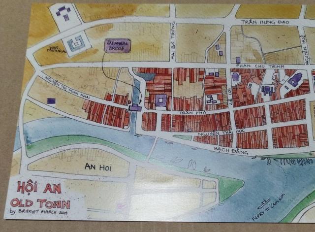 ベトナム Hoi An ホイアン 街図 ポストカード < ホビー  ベトナム Hoi An ホイアン 街図 ポストカード < ホビーの