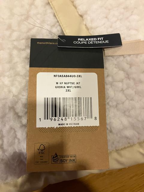 THE NORTH FACE 超超大きいsize3XL ダウン フリースヌプシ  オフホワイト  ノースフェイス < ブランド  THE NORTH FACE 超超大きいsize3XL ダウン フリースヌプシ  オフホワイト  ノースフェイス < ブランドの