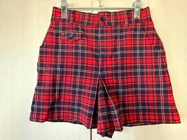TIGORA ティゴラ 赤黒チェック ショートパンツ キュロットパンツ < レジャー/スポーツ  TIGORA ティゴラ 赤黒チェック ショートパンツ キュロットパンツ  < レジャー/スポーツの