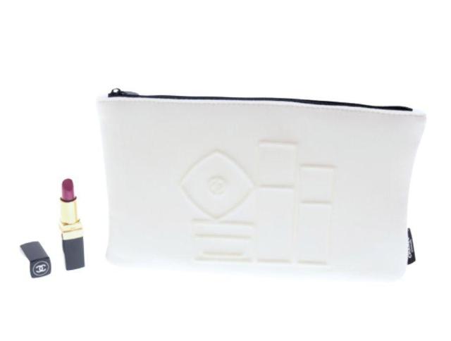 シャネル ノベルティ コスメポーチ 薄型 化粧ボトル柄 2019 ホワイト CHANEL SKINCARE【正規品】 < ブランド  シャネル ノベルティ コスメポーチ 薄型 化粧ボトル柄 2019 ホワイト CHANEL SKINCARE【正規品】 < ブランドの