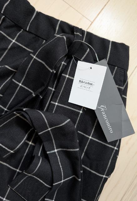 LL★grancontro★格子柄リボンベルト付きテーパードパンツ★新品★送料無料 < 女性ファッション LL★grancontro★格子柄リボンベルト付きテーパードパンツ★新品★送料無料 < 女性ファッションの