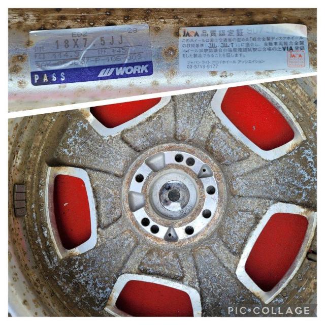 日本製。WORK ユーロライン 18インチ×7.5J +45 PCD114.3 4穴/5穴(マルチ)ホイールのみ4本セット。アルフ < 自動車/バイク 日本製。WORK ユーロライン 18インチ×7.5J +45 PCD114.3 4穴/5穴(マルチ)ホイールのみ4本セット。アルフ < 自動車/バイク