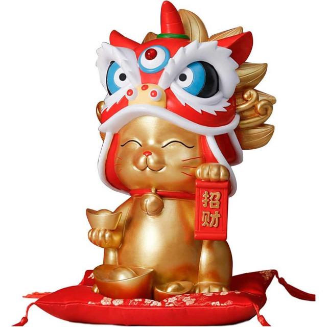 獅子の帽子 招き猫 貯金箱 商売繁盛 縁起物 金運 < インテリア/ライフ 獅子の帽子 招き猫 貯金箱 商売繁盛 縁起物 金運 < インテリア/ライフの