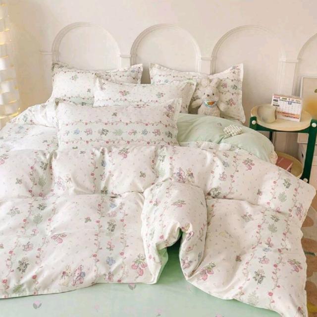 ☆シングル布団カバー☆4点セット ストロベリー×ラビット柄 グリーン系 < インテリア/ライフ ☆シングル布団カバー☆4点セット ストロベリー×ラビット柄 グリーン系 < インテリア/ライフの