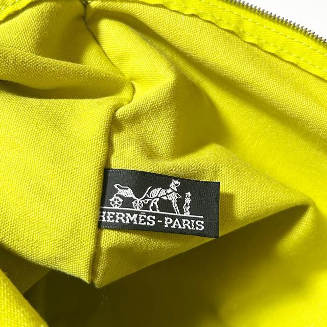 HERMES エルメス ボラボラ キャンバス GM ポーチ イエロー < ブランド HERMES エルメス ボラボラ キャンバス GM ポーチ イエロー < ブランドの