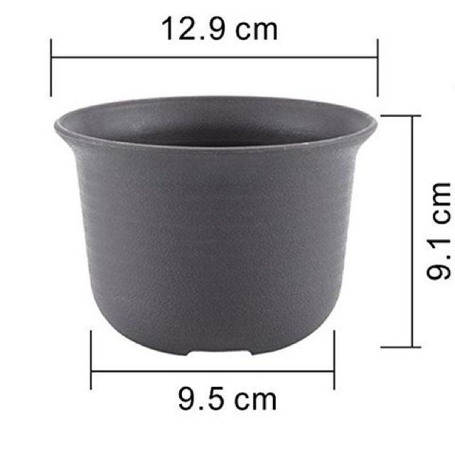 プラスチック製 植木鉢ダークグレー 10点セット < ペット/手芸/園芸  プラスチック製 植木鉢ダークグレー 10点セット < ペット/手芸/園芸の