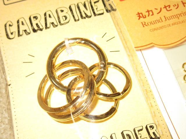 未開封☆カラビナキーホルダー&丸カン金具セット(ゴールド) < ペット/手芸/園芸  未開封☆カラビナキーホルダー&丸カン金具セット(ゴールド) < ペット/手芸/園芸の