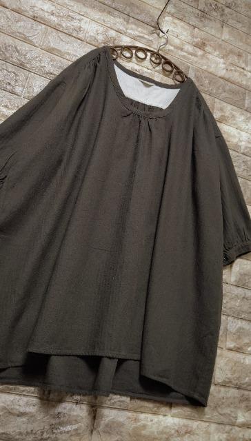 *Samansa Mos2*ヘリンボーン Uネック チュニック チョコブラウン未使用 < ブランド  *Samansa Mos2*ヘリンボーン Uネック チュニック チョコブラウン未使用  < ブランドの