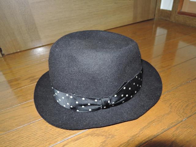 WACKO MARIA ワコマリア ラビット ハット M 黒 ドット柄リボン ウール 帽子 / 東京 HAT ROCKERS < ブランド  WACKO MARIA ワコマリア ラビット ハット M 黒 ドット柄リボン ウール 帽子 / 東京 HAT ROCKERS < ブランドの