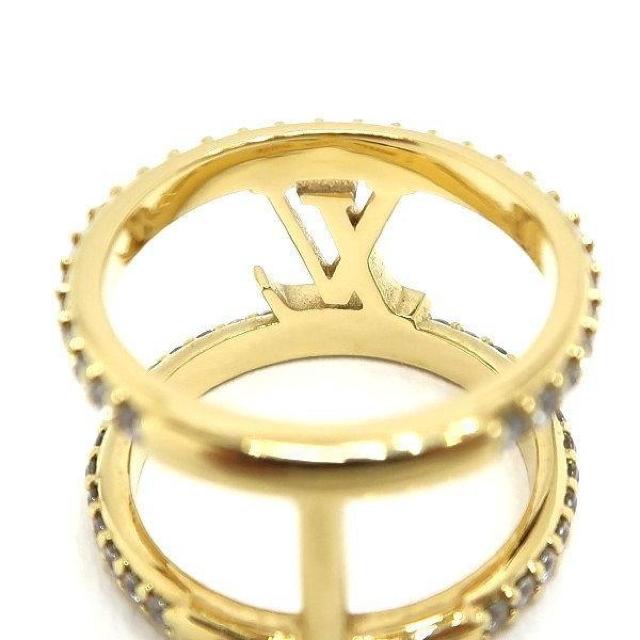 ◆ 本物 新品同様 ◆ LV ルイヴィトン リング 指輪 Sサイズ ゴールド ラインストーン 保存袋 箱 紙袋 人気 M1463S < ブランド  ◆ 本物 新品同様 ◆ LV ルイヴィトン リング 指輪 Sサイズ ゴールド ラインストーン 保存袋 箱 紙袋 人気 M1463S < ブランドの