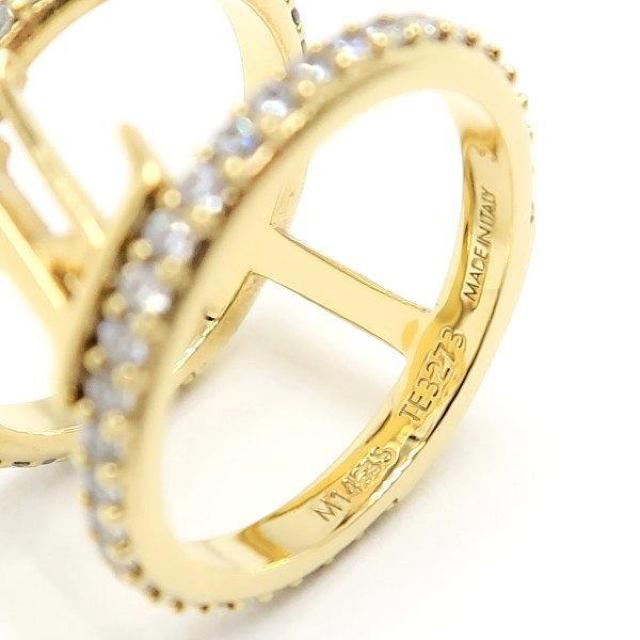 ◆ 本物 新品同様 ◆ LV ルイヴィトン リング 指輪 Sサイズ ゴールド ラインストーン 保存袋 箱 紙袋 人気 M1463S < ブランド  ◆ 本物 新品同様 ◆ LV ルイヴィトン リング 指輪 Sサイズ ゴールド ラインストーン 保存袋 箱 紙袋 人気 M1463S < ブランドの