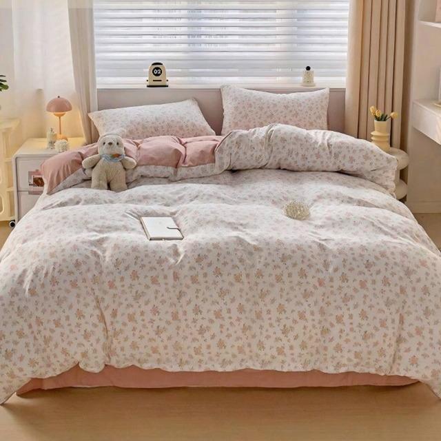 ☆シングル布団カバー☆4点セット 花柄×ピンク系 < インテリア/ライフ ☆シングル布団カバー☆4点セット 花柄×ピンク系 < インテリア/ライフの