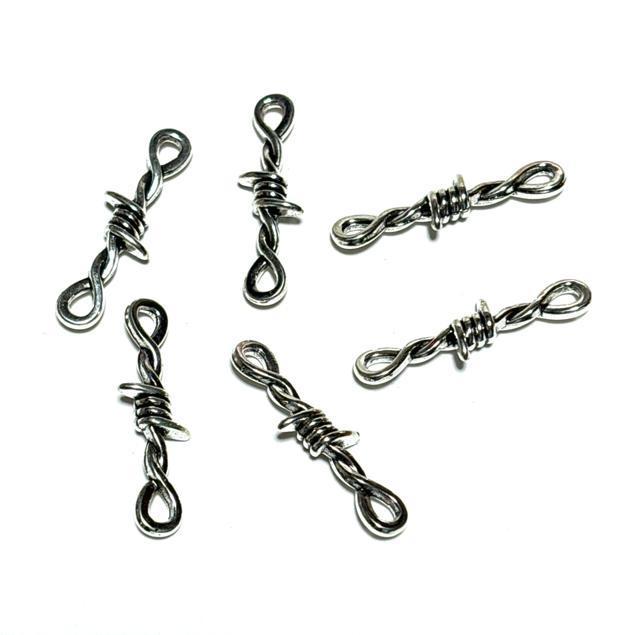 5047 銀色の有刺鉄線 針金 6個 大きめ メタルトップ 金属パーツ アクセサリーチャーム ハンドメイド材料 < ペット/手芸/園芸 5047 銀色の有刺鉄線 針金 6個 大きめ メタルトップ 金属パーツ アクセサリーチャーム ハンドメイド材料 < ペット/手芸/園芸の