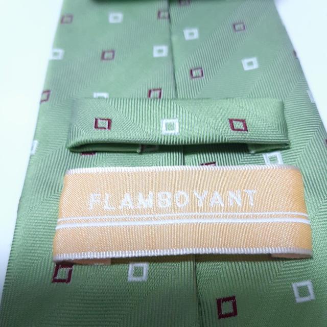 FLAMBOYANT ネクタイ 黄緑系 柄 625 < 男性ファッション  FLAMBOYANT ネクタイ 黄緑系 柄 625 < 男性ファッションの
