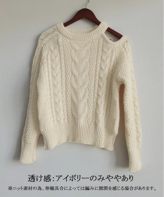 送料無料 新品 ケーブルニット 長袖 韓国風 ニットソー < 女性ファッション  送料無料 新品 ケーブルニット 長袖 韓国風 ニットソー < 女性ファッションの