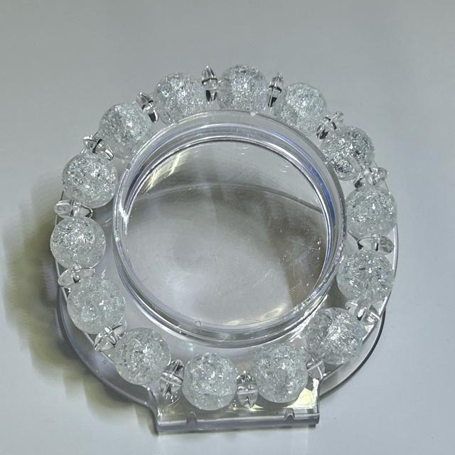 クラック水晶 12mm玉 ボタンカット水晶 内径約16cm < 男性アクセサリー/時計 クラック水晶 12mm玉 ボタンカット水晶 内径約16cm < 男性アクセサリー/時計の