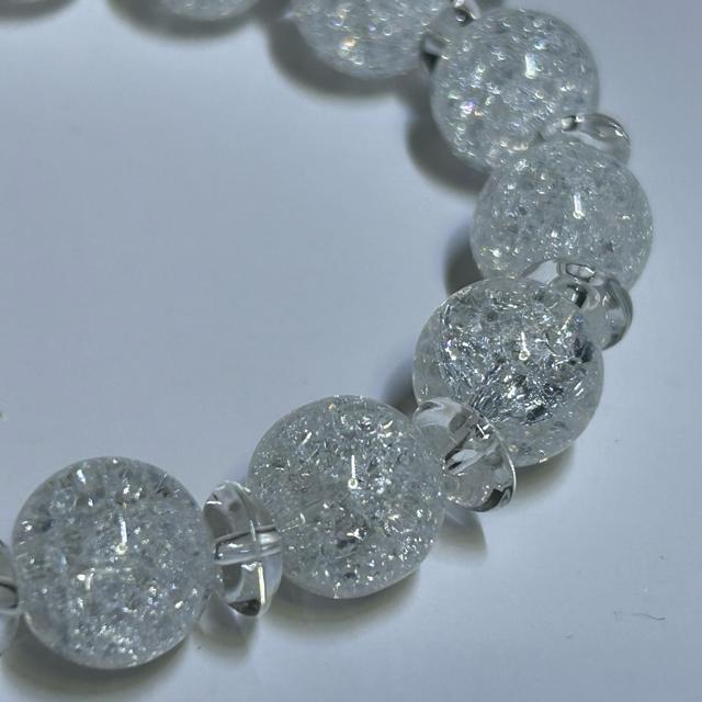 クラック水晶 12mm玉 ボタンカット水晶 内径約16cm < 男性アクセサリー/時計 クラック水晶 12mm玉 ボタンカット水晶 内径約16cm < 男性アクセサリー/時計の