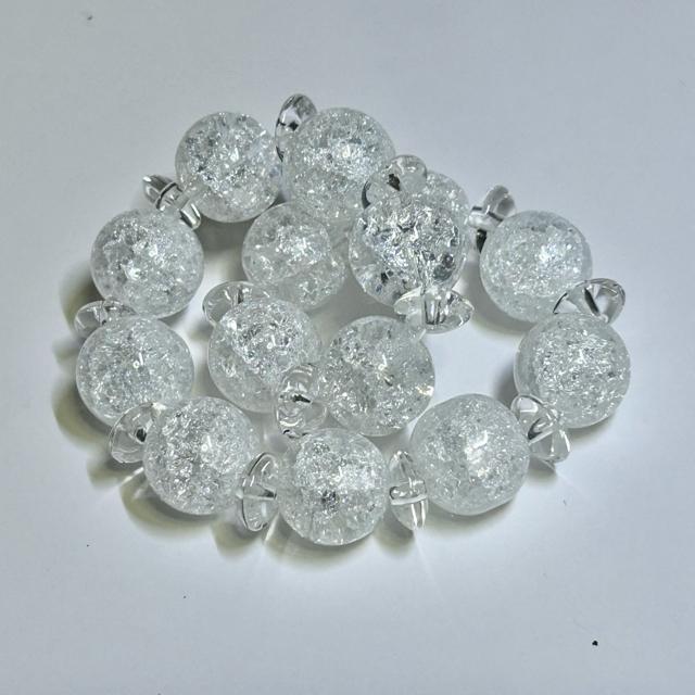 クラック水晶 12mm玉 ボタンカット水晶 内径約16cm < 男性アクセサリー/時計 クラック水晶 12mm玉 ボタンカット水晶 内径約16cm < 男性アクセサリー/時計の