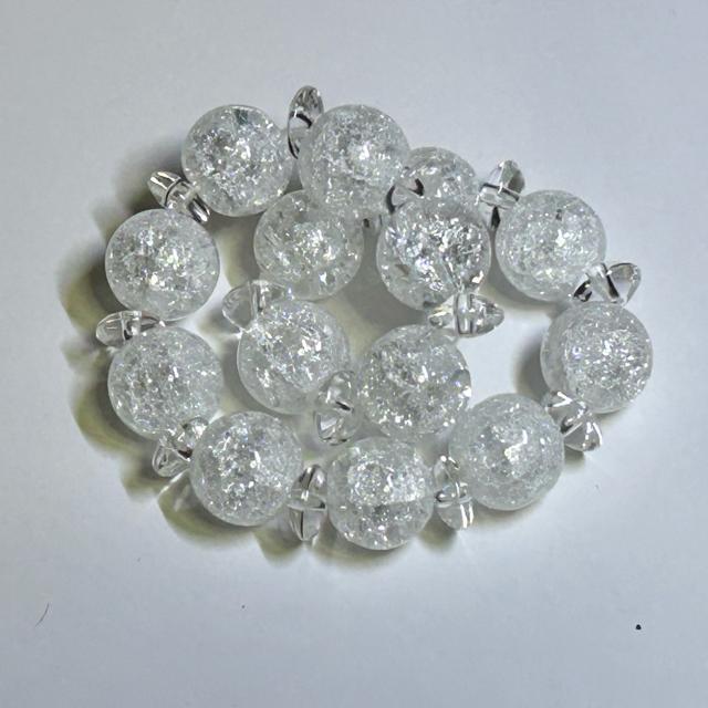 クラック水晶 12mm玉 ボタンカット水晶 内径約16cm < 男性アクセサリー/時計 クラック水晶 12mm玉 ボタンカット水晶 内径約16cm < 男性アクセサリー/時計の