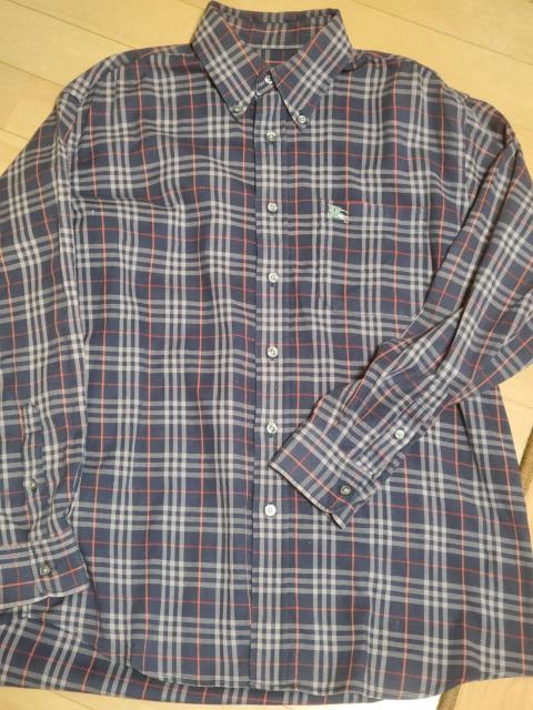 BURBERRY LONDON ノバチェック長袖シャツ ホース刺繍 紺 クリーニング済み。 < ブランド BURBERRY LONDON ノバチェック長袖シャツ ホース刺繍 紺 クリーニング済み。 < ブランドの