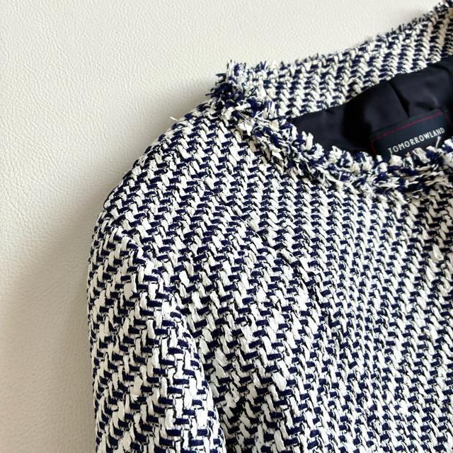 ◆未使用級◆トゥモローランド◆リントン社ツイードノーカラージャケット◆S < ブランド ◆未使用級◆トゥモローランド◆リントン社ツイードノーカラージャケット◆S < ブランドの