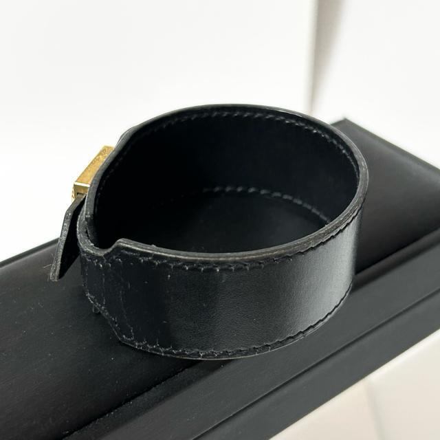 HERMES エルメス ブレスレット バングル レザー ブレスレット バングル カフブレスレット ブラック ゴールド < ブランド HERMES エルメス ブレスレット バングル レザー ブレスレット バングル カフブレスレット ブラック ゴールド < ブランドの