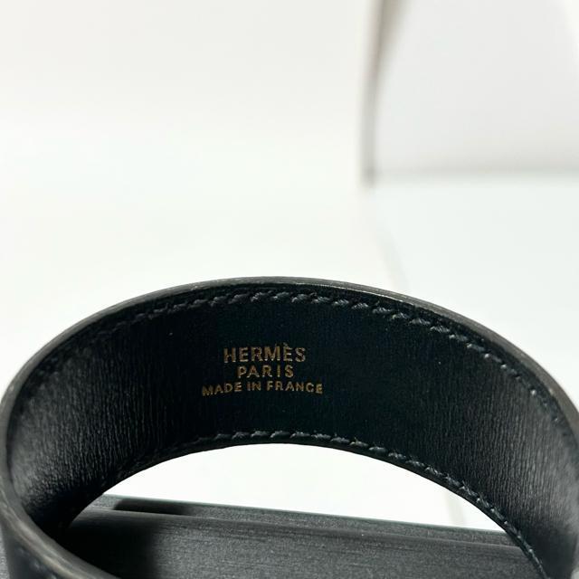 HERMES エルメス ブレスレット バングル レザー ブレスレット バングル カフブレスレット ブラック ゴールド < ブランド HERMES エルメス ブレスレット バングル レザー ブレスレット バングル カフブレスレット ブラック ゴールド < ブランドの