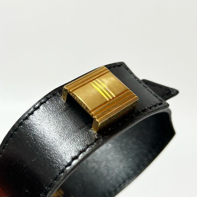 HERMES エルメス ブレスレット バングル レザー ブレスレット バングル カフブレスレット ブラック ゴールド < ブランド HERMES エルメス ブレスレット バングル レザー ブレスレット バングル カフブレスレット ブラック ゴールド < ブランドの