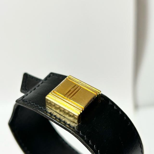 HERMES エルメス ブレスレット バングル レザー ブレスレット バングル カフブレスレット ブラック ゴールド < ブランド HERMES エルメス ブレスレット バングル レザー ブレスレット バングル カフブレスレット ブラック ゴールド < ブランドの