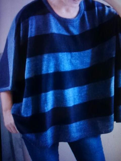 ●cloud nine●ビックボーダーゆるニットプルオーバー新品ダークネイビー×ネイビー < ブランド ●cloud nine●ビックボーダーゆるニットプルオーバー新品ダークネイビー×ネイビー < ブランドの