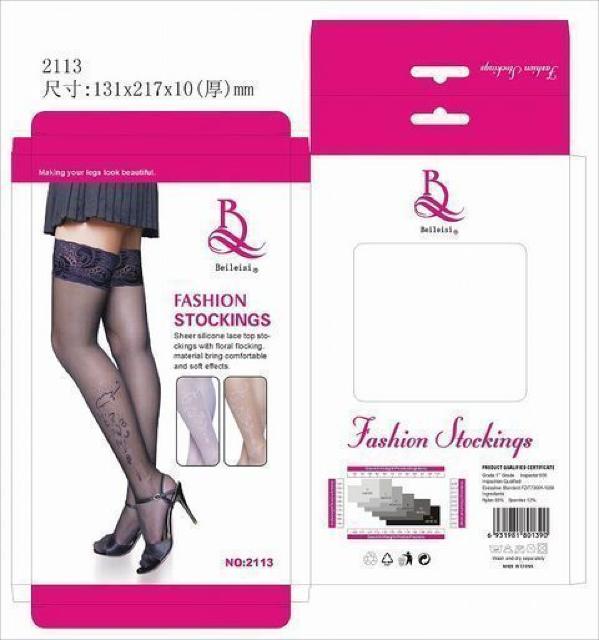 ストッパー付きのエキゾチック柄ストッキング 黒 < 女性ファッション  ストッパー付きのエキゾチック柄ストッキング 黒 < 女性ファッションの