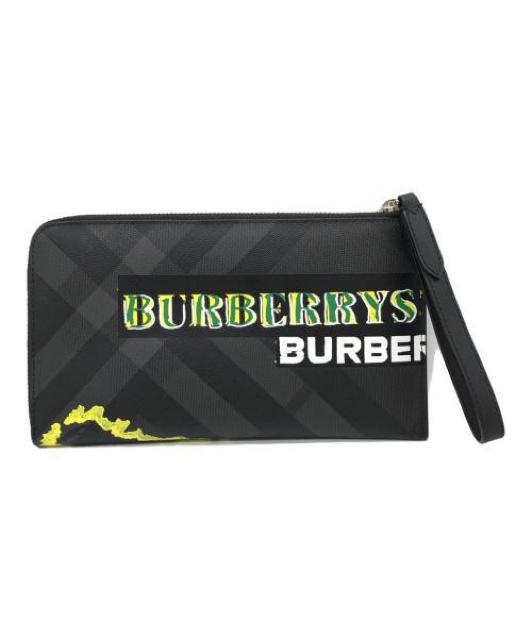 ☆BURBERRY バーバリー ロゴ プリント グラフィックリストレット マルチポーチ クラッチ/長財布 カードケース < ブランド ☆BURBERRY バーバリー ロゴ プリント グラフィックリストレット マルチポーチ クラッチ/長財布 カードケース < ブランドの
