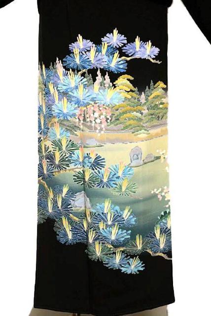 【最高峰】新品同様 十日町友禅作家【阿部佳雪】竜安寺 比翼付 黒留袖 身丈162.5cm 裄丈63cm T3519 < 女性ファッション  【最高峰】新品同様 十日町友禅作家【阿部佳雪】竜安寺 比翼付 黒留袖 身丈162.5cm 裄丈63cm T3519 < 女性ファッションの
