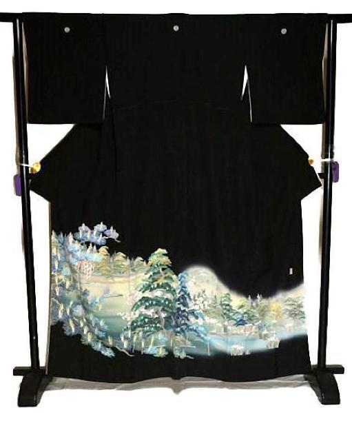 【最高峰】新品同様 十日町友禅作家【阿部佳雪】竜安寺 比翼付 黒留袖 身丈162.5cm 裄丈63cm T3519 < 女性ファッション  【最高峰】新品同様 十日町友禅作家【阿部佳雪】竜安寺 比翼付 黒留袖 身丈162.5cm 裄丈63cm T3519 < 女性ファッションの