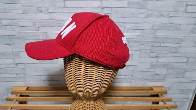 ☆DSQUARED2 ディースクエアード ICON ロゴ キャップ 帽子☆フリーサイズ/赤 < ブランド ☆DSQUARED2 ディースクエアード ICON ロゴ キャップ 帽子☆フリーサイズ/赤 < ブランドの