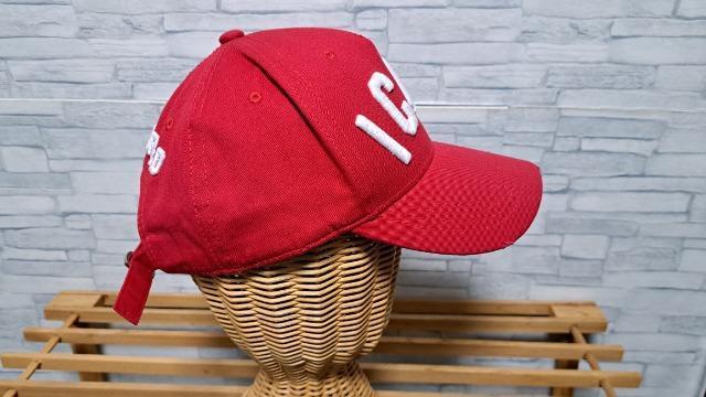 ☆DSQUARED2 ディースクエアード ICON ロゴ キャップ 帽子☆フリーサイズ/赤 < ブランド ☆DSQUARED2 ディースクエアード ICON ロゴ キャップ 帽子☆フリーサイズ/赤 < ブランドの