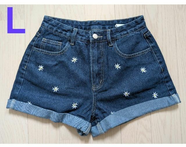 28インチ★L★SHEIN★フラワー刺繍デニムショートパンツ★新品★送料無料 < 女性ファッション  28インチ★L★SHEIN★フラワー刺繍デニムショートパンツ★新品★送料無料  < 女性ファッションの