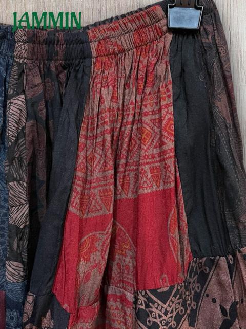 パッチワークフレアスカート エスニック アジアン ロングスカート パッチワーク < 女性ファッション パッチワークフレアスカート エスニック アジアン ロングスカート パッチワーク < 女性ファッションの