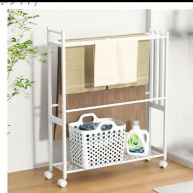 【新品未使用】タオルスタンド バスタオルハンガー 物干しラック 置き型 キャスター付き スリム < インテリア/ライフ  【新品未使用】タオルスタンド バスタオルハンガー 物干しラック 置き型 キャスター付き スリム < インテリア/ライフの