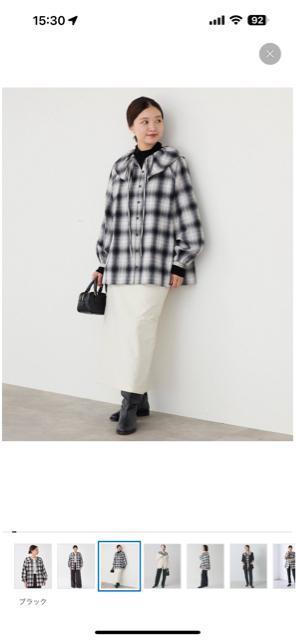 BLACK フリルチェックブラウス < 女性ファッション BLACK フリルチェックブラウス < 女性ファッションの