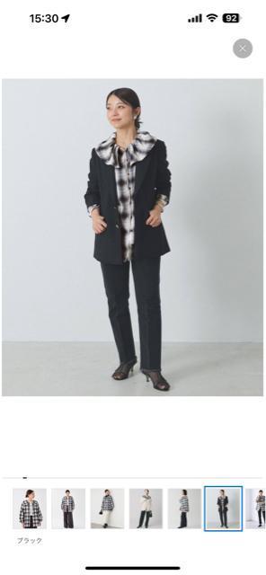 BLACK フリルチェックブラウス < 女性ファッション BLACK フリルチェックブラウス < 女性ファッションの