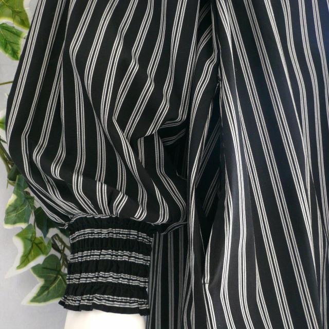 新品 9943 ML ストライプ シャツ ワンピース 春 秋 黒系 レディース バンドカラー 隠しボタン 高級 上質 上品 < 女性ファッション 新品 9943 ML ストライプ シャツ ワンピース 春 秋 黒系 レディース バンドカラー 隠しボタン 高級 上質 上品 < 女性ファッションの