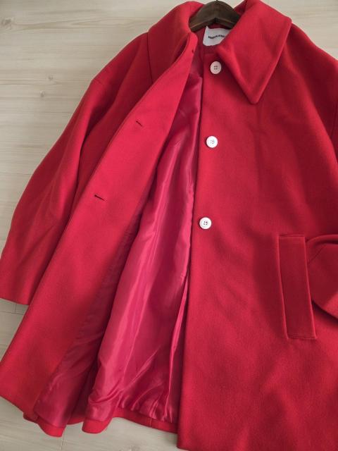 SETUP7コート★華やかなポピーレッドのステンカラーコート < 女性ファッション SETUP7コート★華やかなポピーレッドのステンカラーコート < 女性ファッションの