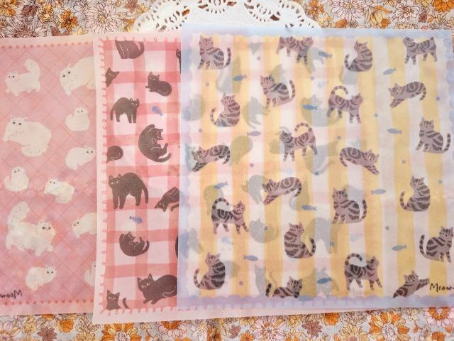 お裾分け☆猫柄トレーシングペーパー3枚☆ < インテリア/ライフ お裾分け☆猫柄トレーシングペーパー3枚☆ < インテリア/ライフの