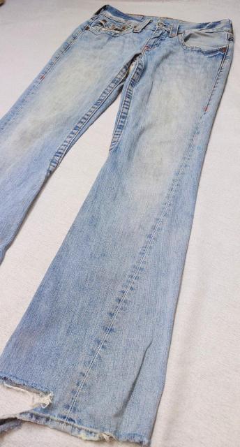 美品★ブーツカットデニム★W81cm★トゥルーレリジョン★ダメージ★ユニセックスデニム★メンズ★レディース★バイカー★送料無料 < 男性ファッション 美品★ブーツカットデニム★W81cm★トゥルーレリジョン★ダメージ★ユニセックスデニム★メンズ★レディース★バイカー★送料無料 < 男性ファッションの