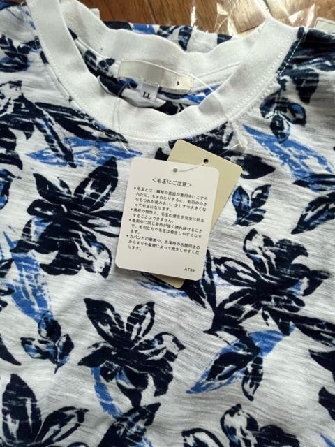 Lサイズ!高貴紳士的!裏ボタニカルプリントスラブ天竺!半袖Tシャツ!新品タグ付き! < 男性ファッション  Lサイズ!高貴紳士的!裏ボタニカルプリントスラブ天竺!半袖Tシャツ!新品タグ付き! < 男性ファッションの