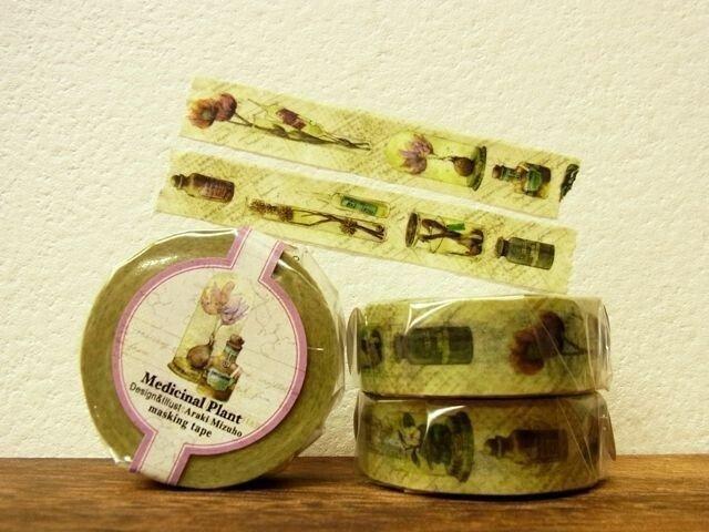 生みたて卵屋マスキングテープ1個 Medicinal Plant 薬用植物柄 Araki Mizuho 旅屋 < インテリア/ライフ  生みたて卵屋マスキングテープ1個 Medicinal Plant 薬用植物柄 Araki Mizuho 旅屋  < インテリア/ライフの