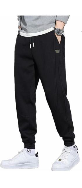 ジョガーパンツ メンズ ジャージ ロングパンツ カジュアル スポーツウェア ブラック M < 男性ファッション  ジョガーパンツ メンズ ジャージ ロングパンツ カジュアル スポーツウェア ブラック M  < 男性ファッションの