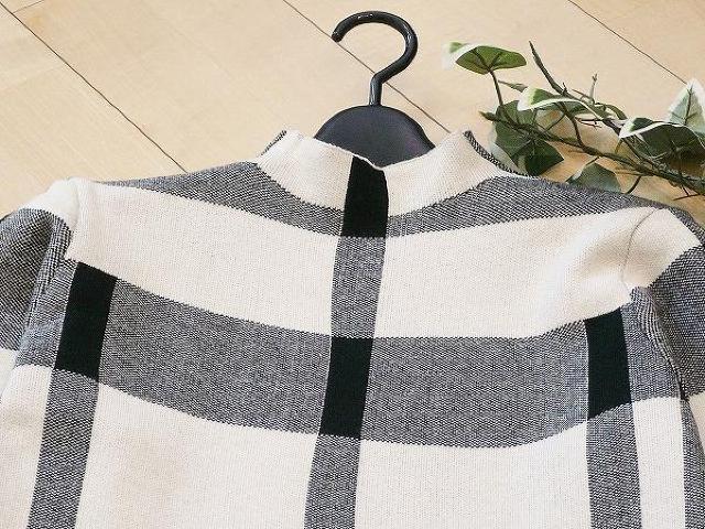 新品 9921 ML 英国調 チェック ニット ワンピース アイボリー系 秋 冬 レディース ボトルネック 上質 上品 < 女性ファッション 新品 9921 ML 英国調 チェック ニット ワンピース アイボリー系 秋 冬 レディース ボトルネック 上質 上品 < 女性ファッションの